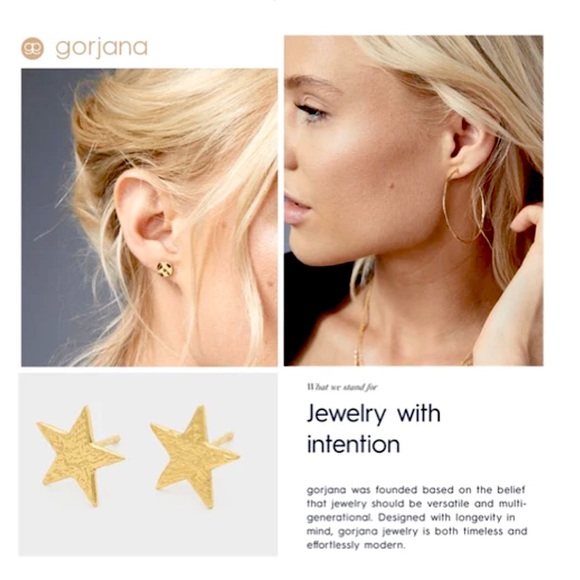 Gorjana Super Star Studs 💫 NWT Gold - Picture 9 of 15